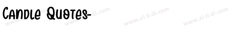 Candle Quotes字体转换